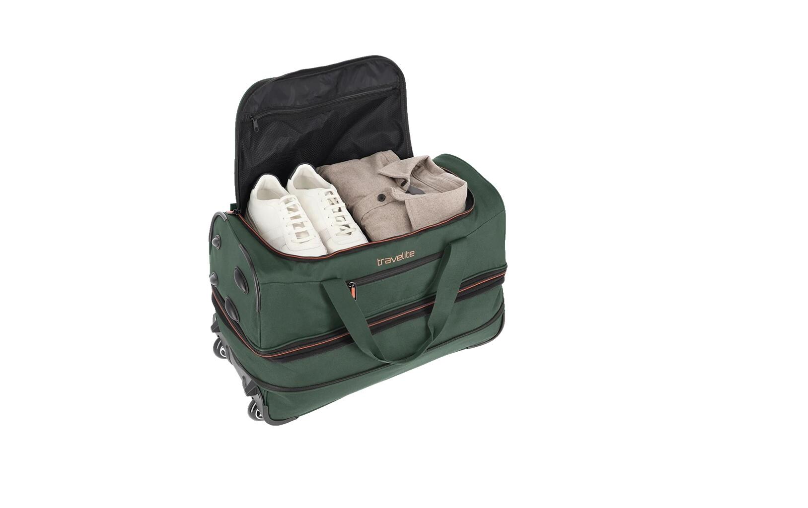 Basics Trolley Reisetasche S erweiterbar, DunkelgrünReisekoffer