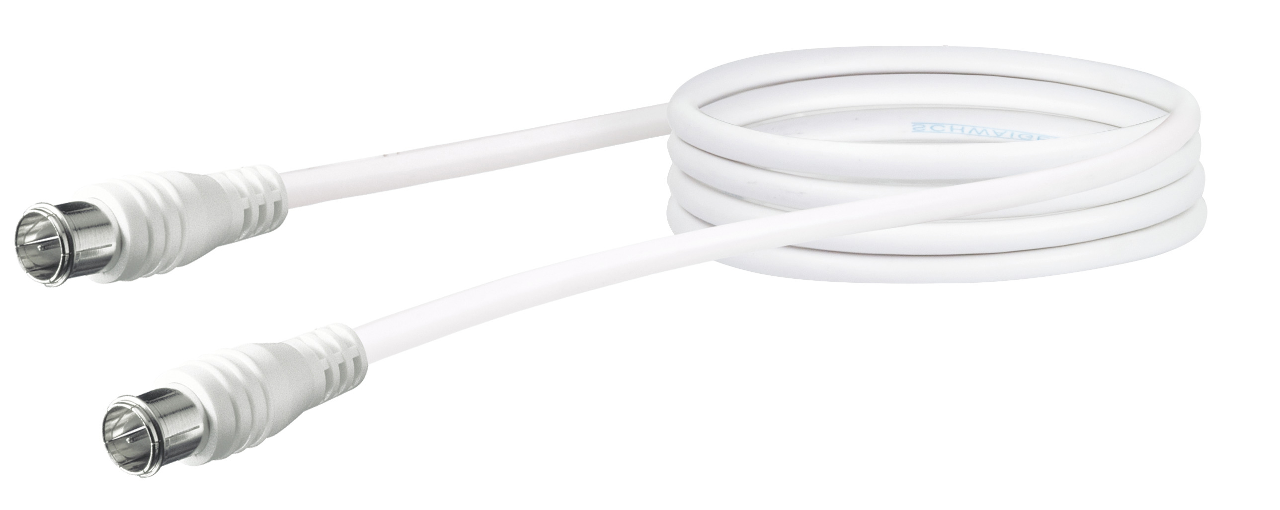 Schwaiger KVCQ15 1,5 meter witte coaxkabel met snelkoppeling