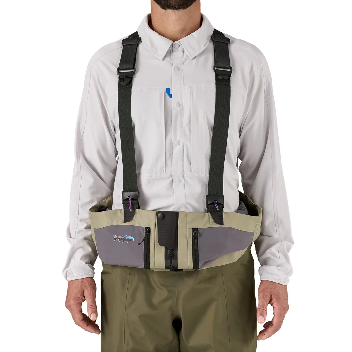 Patagonia M'S Swiftcurrent Traverse Zip Front Waders River Rock Green