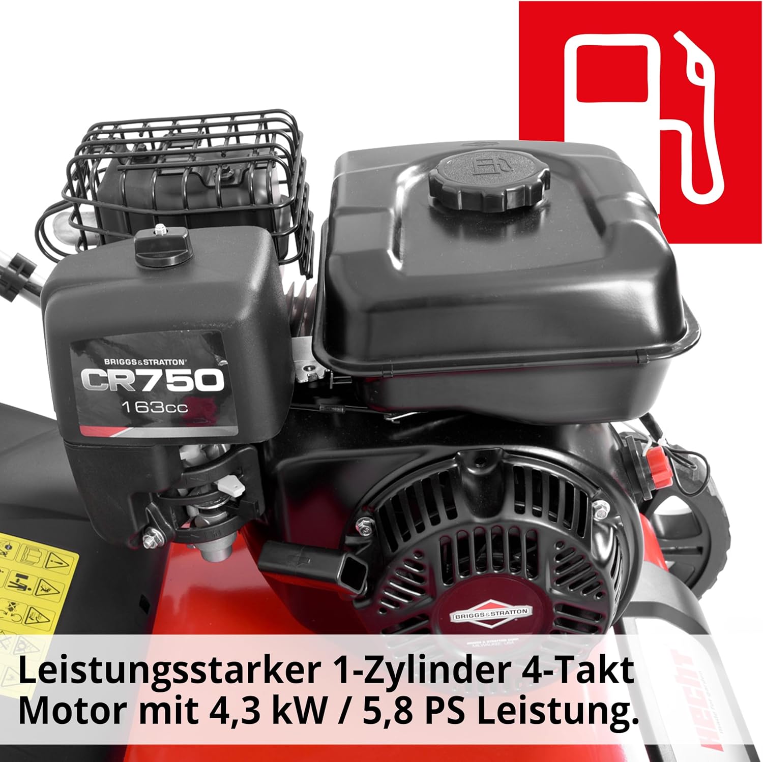 HECHT 2-IN-1 Benzin Vertikutierer/Lüfter für optimale Rasenpflege – 4,2 kW / 5,7 PS – 40 cm Arbeitsbreite – 45 l Fangkorb – mit 2 Walzen für effektives entfernen von Moos und Unkraut im Rasen