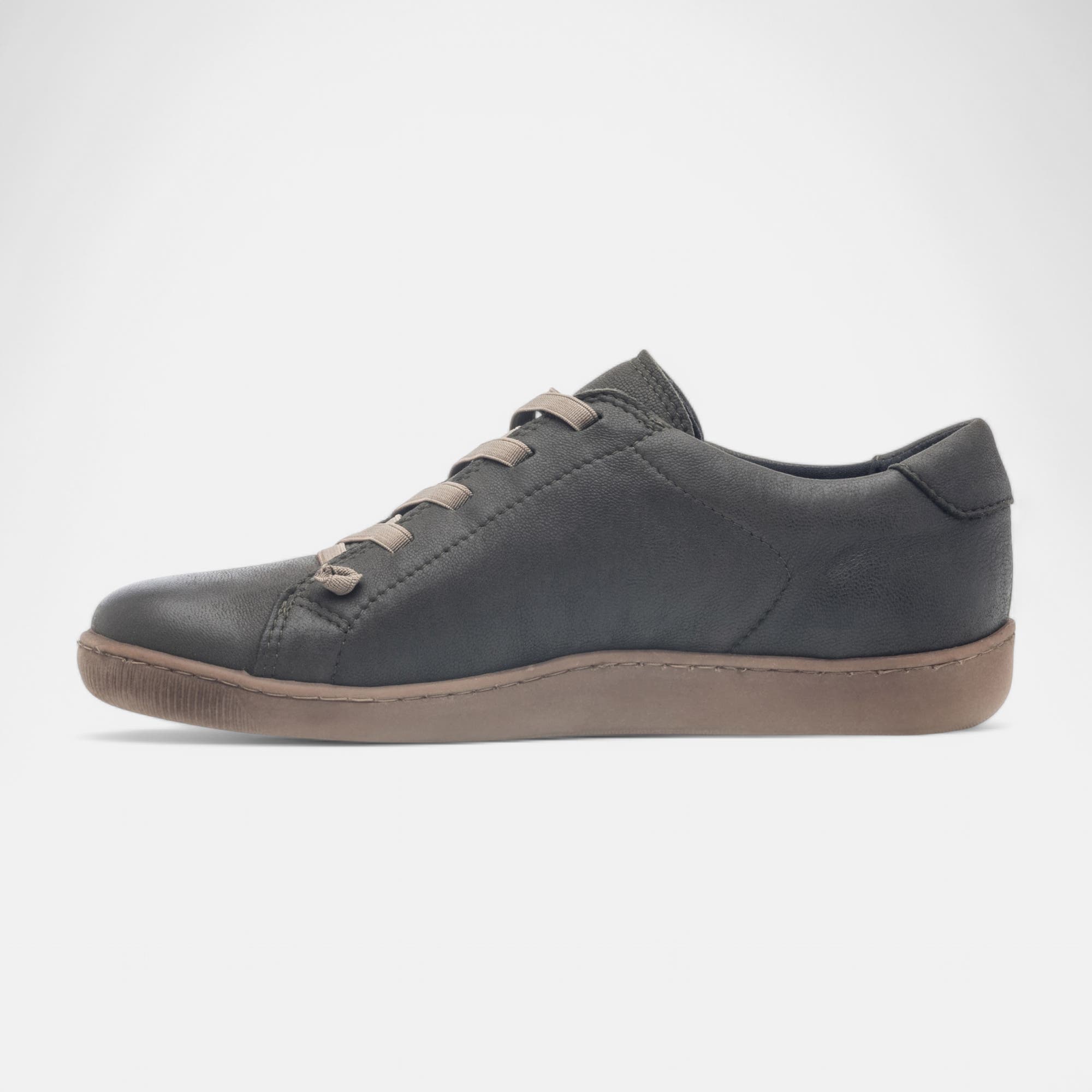 Baskets basses Femme en cuir kaki