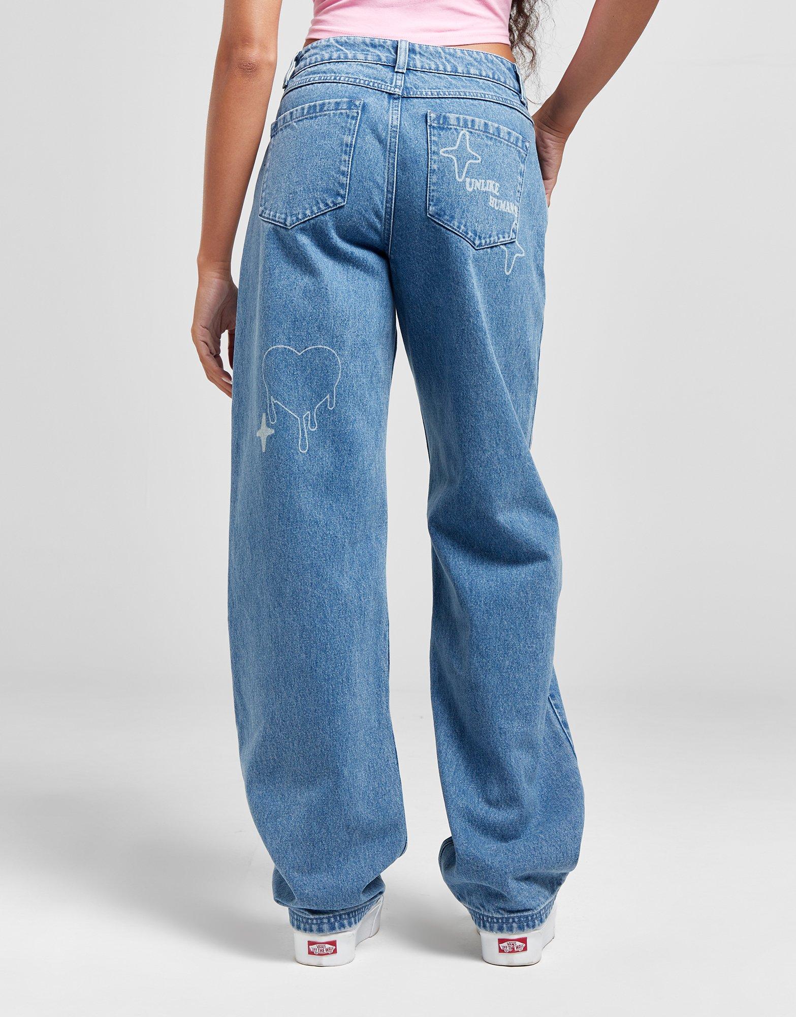 Unlike Humans Jean Drip Femme