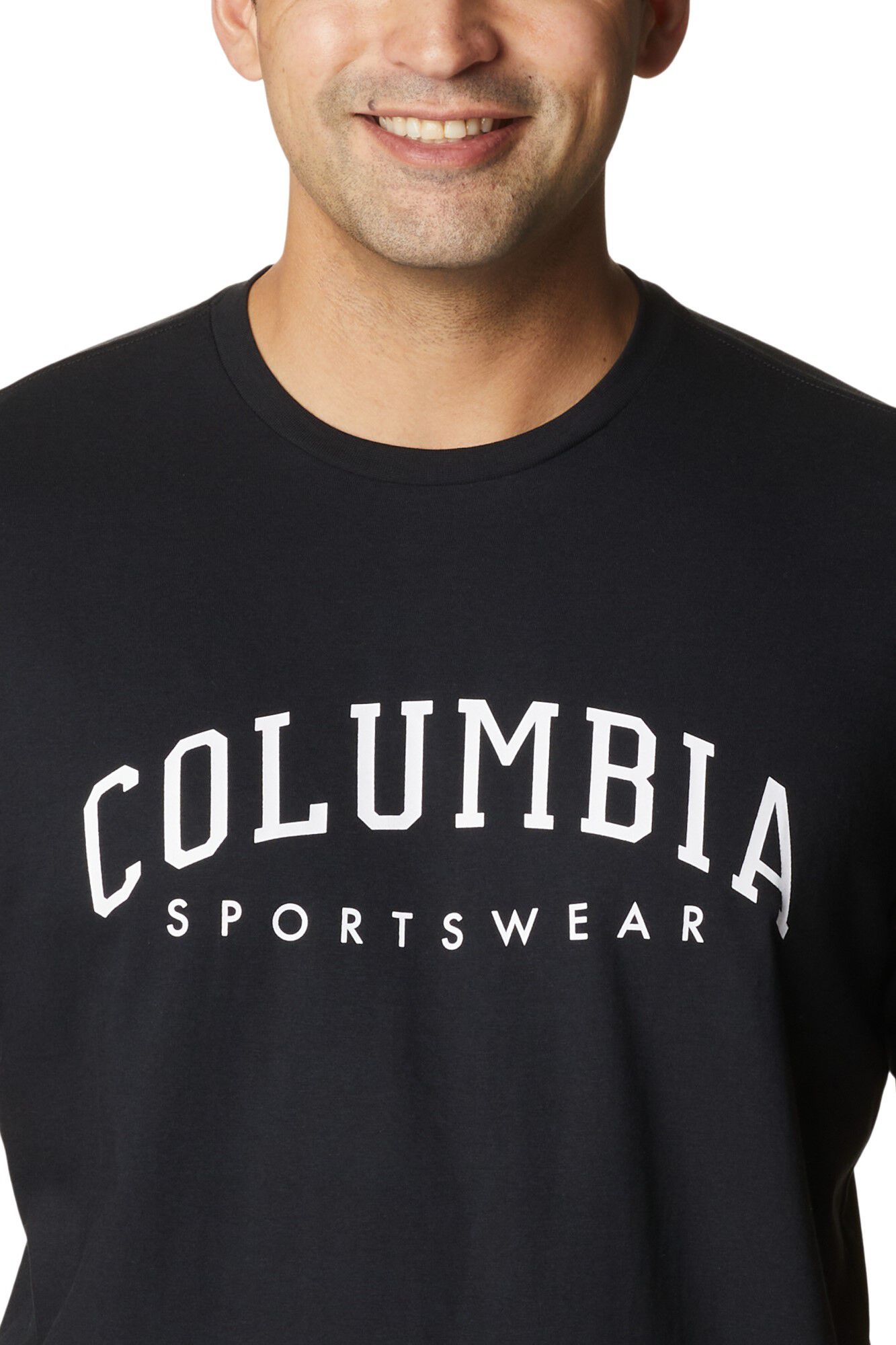 Camiseta masculina de manga curta com estampa Columbia Rockaway River™ - Preta