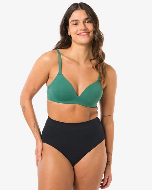 slip sans coutures femme noir