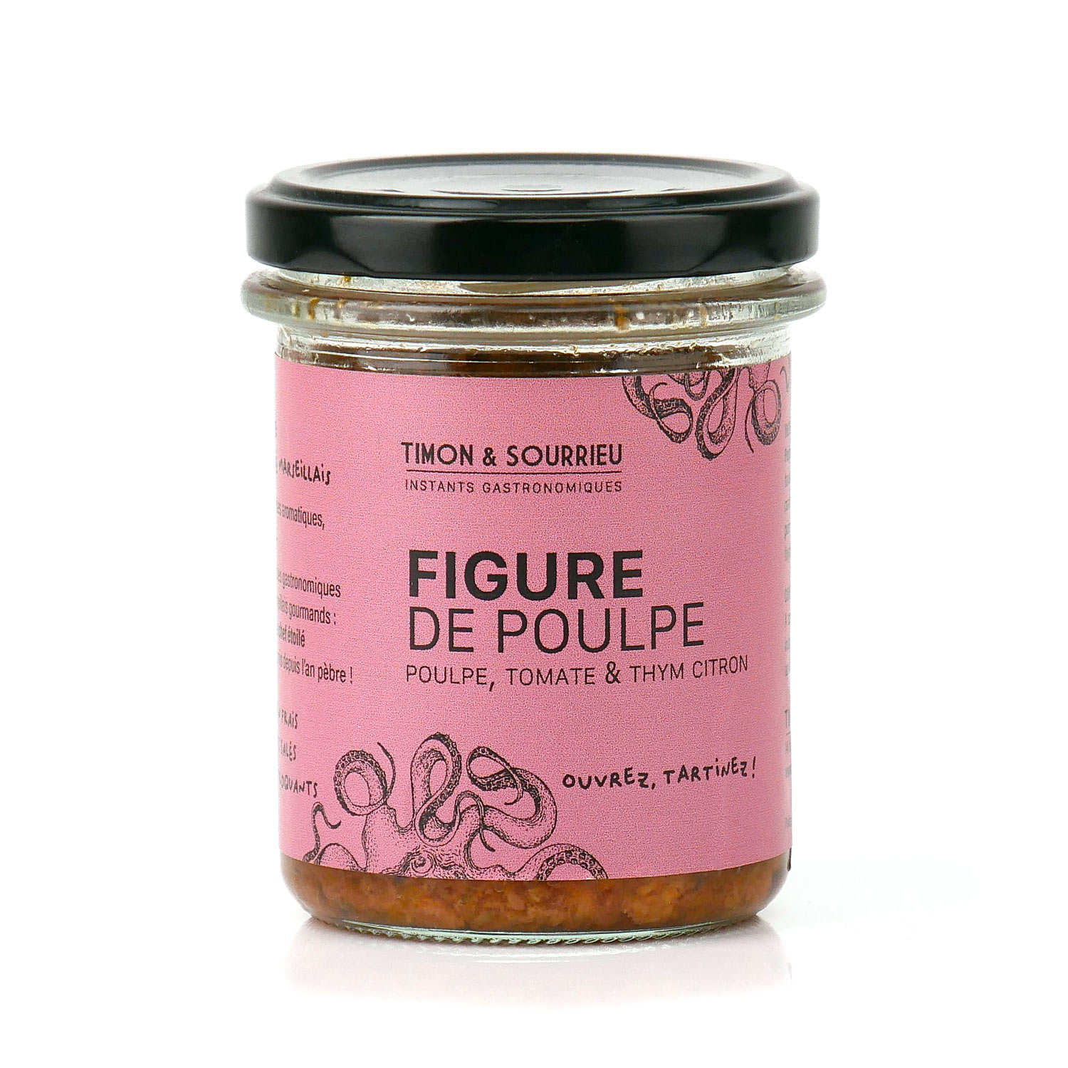 Figure de poulpe - Tartinable de poulpe, tomate et thym citron.