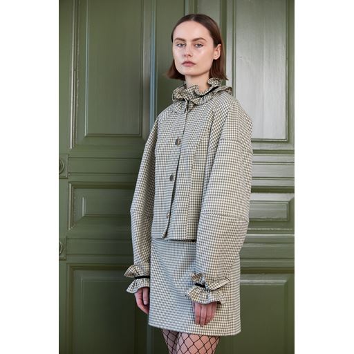 Stella Nova Perla Jakke, Beige/Black Checks, 36
