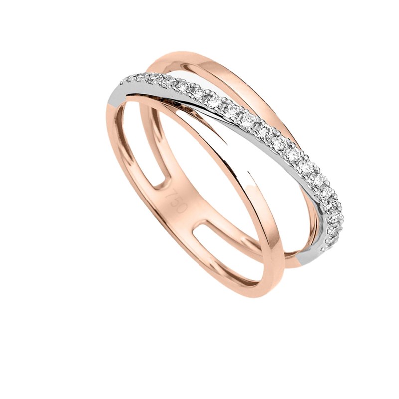 Bague Femme - Or 18 Carats - Diamant