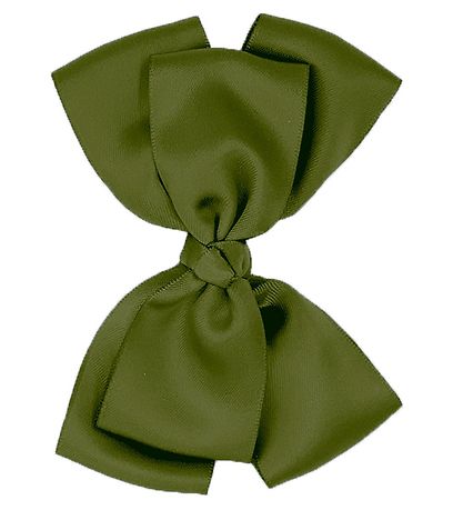 By St?r D?bsb?nd m. Sl?jfe - Satin - DouBlå Bow - Moss