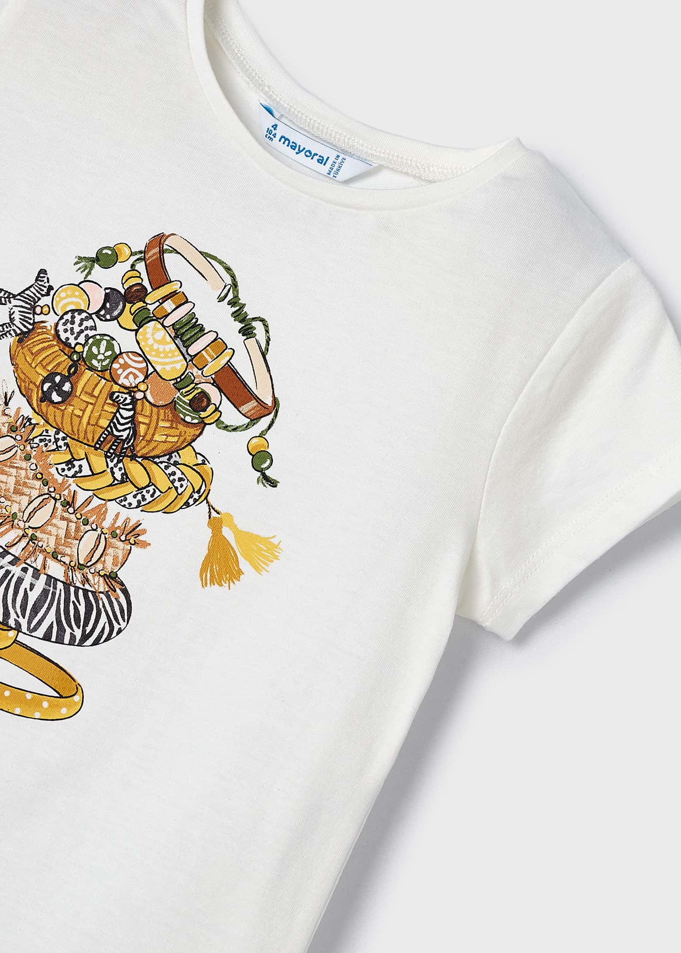 Camiseta estampada Better Cotton para meninas, cor fúcsia.