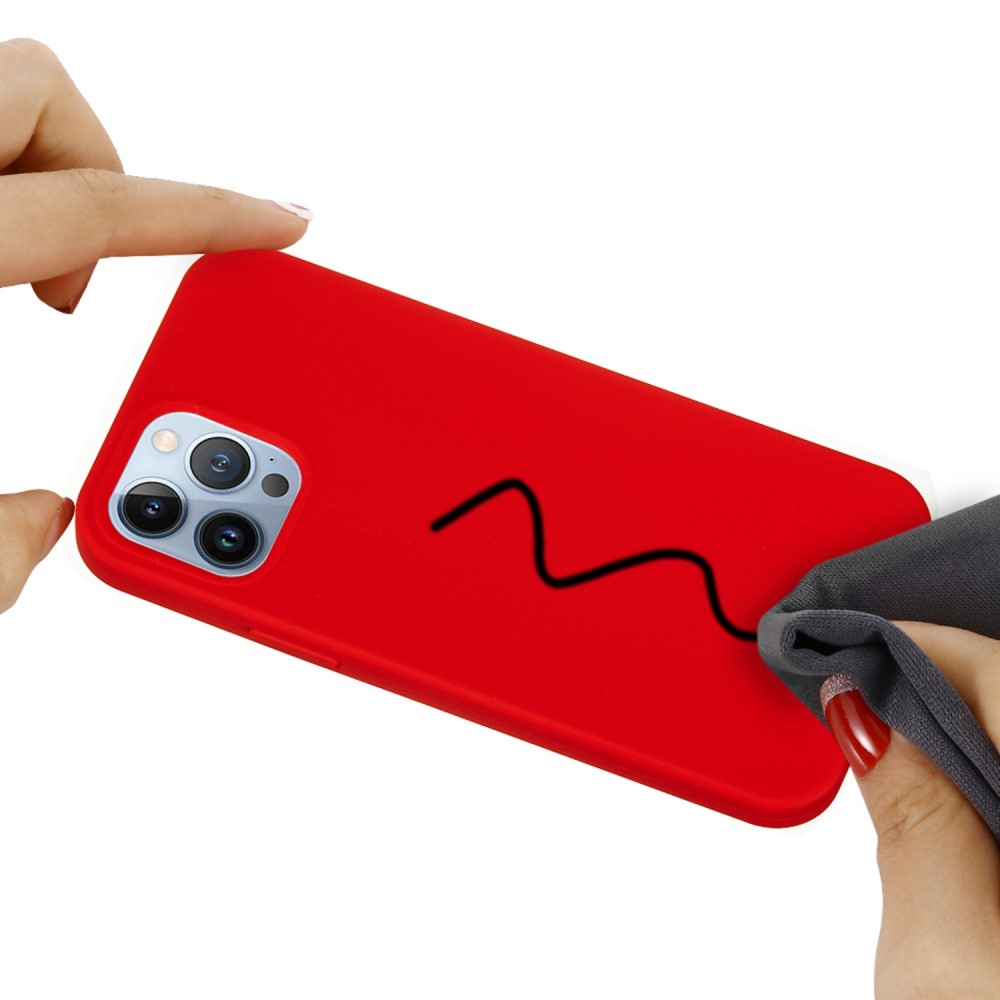 iPhone 14 Pro Max Silikon Case Hülle - Rot