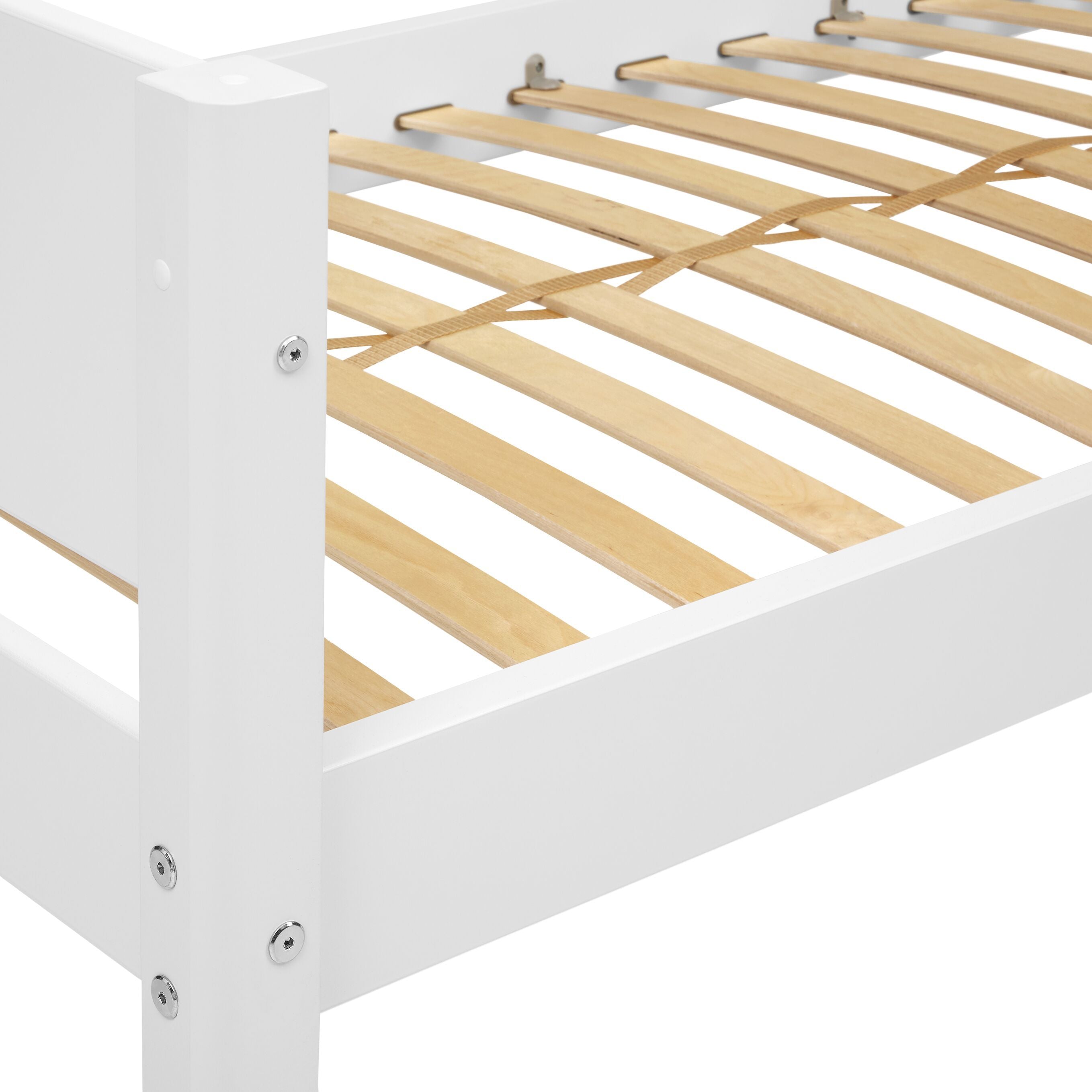 Flexa WHITE Einzelbett - Weiss / B: 100.0 cm x T: 210.0 cm x H: 67.0 cm