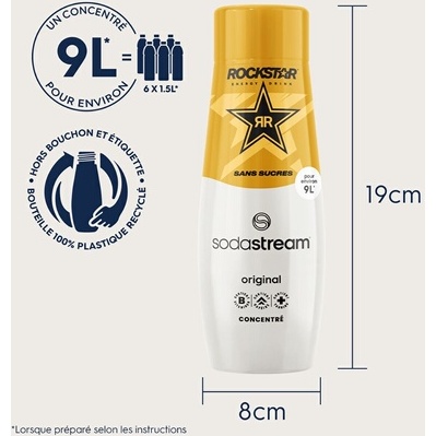 Sirop et concentré Sodastream Concentre ROCKSTAR ORIGINAL SANS SUCRE 440 ml