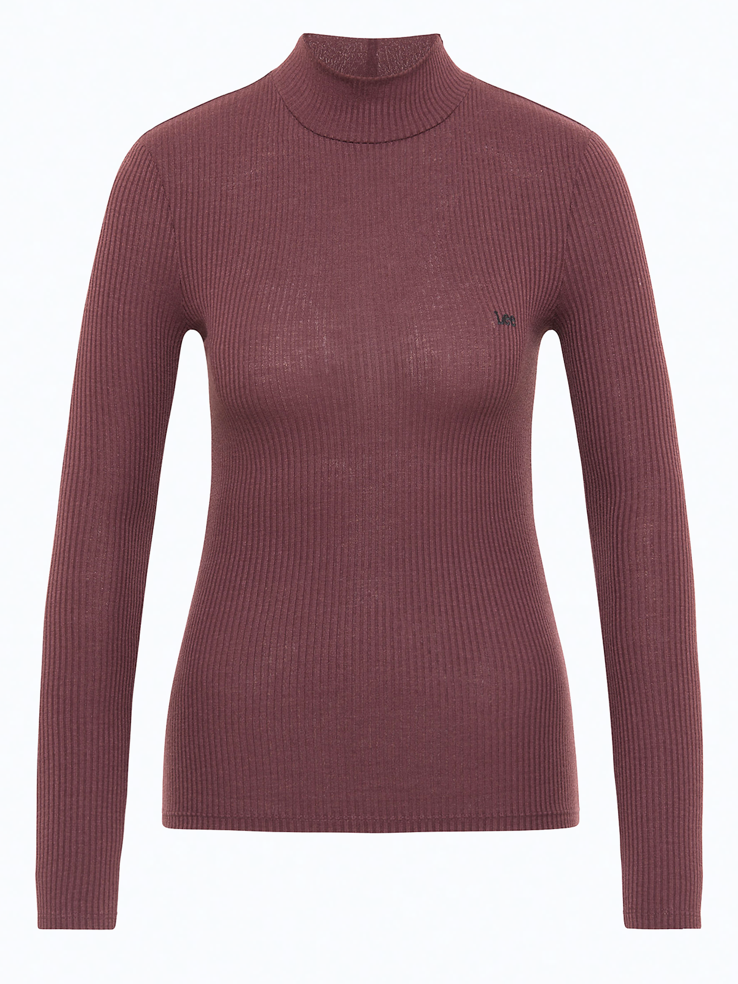 Ribbed Long Sleeve High Neck