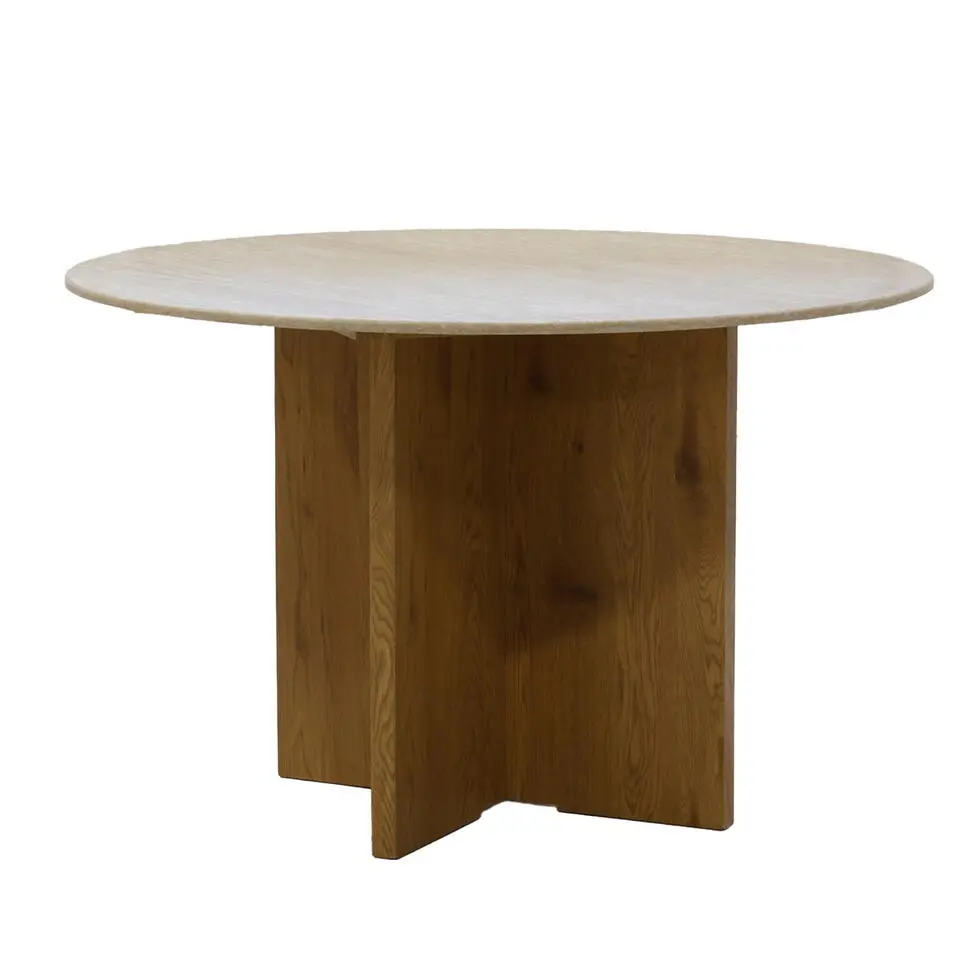 Eettafel Rond - Marmer - 120x120x76cm - Faria