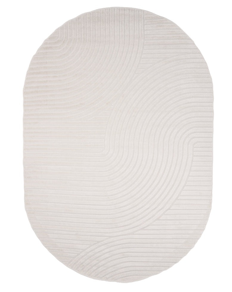 Skade Vloerkleed Ovaal 340x240 - Beige