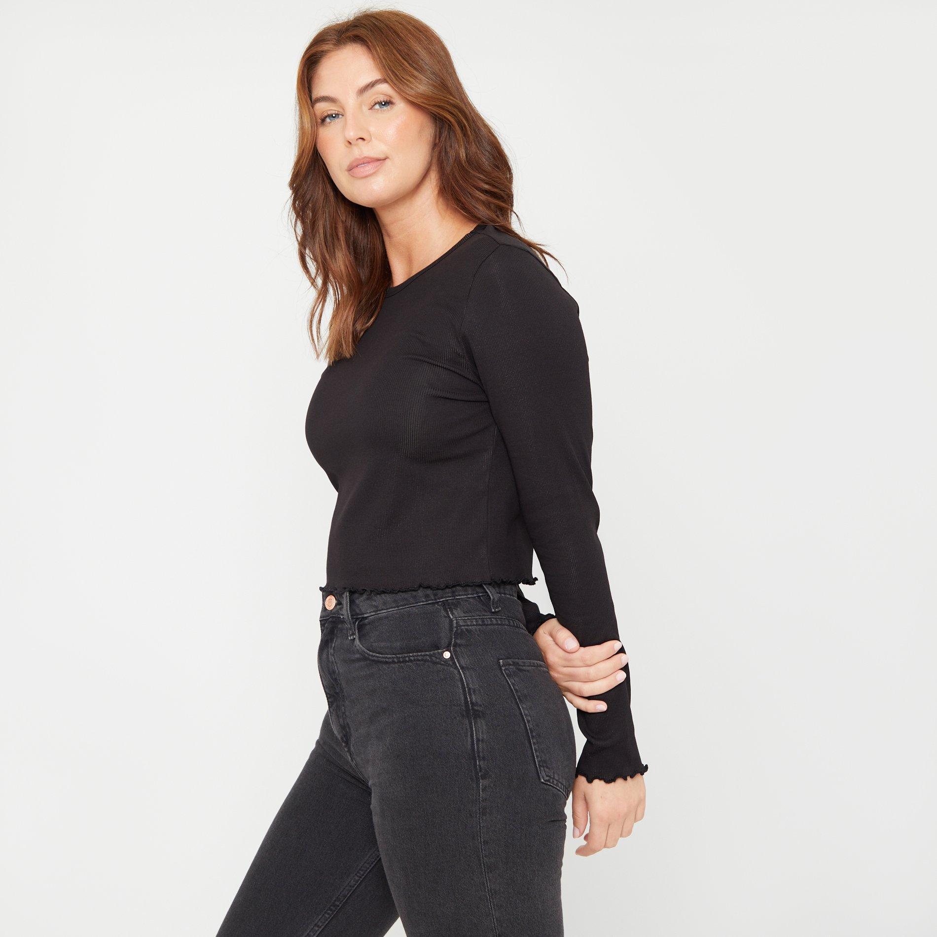 Be You BeYou Rib Long Sleeve Top Womens