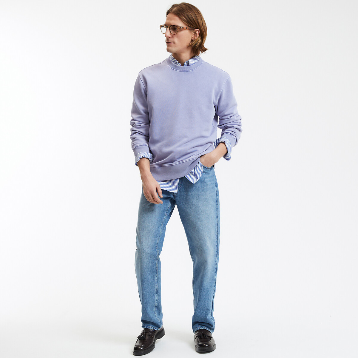 COLEÇÕES LA REDOUTE<br>Suéter folgado com gola redonda
