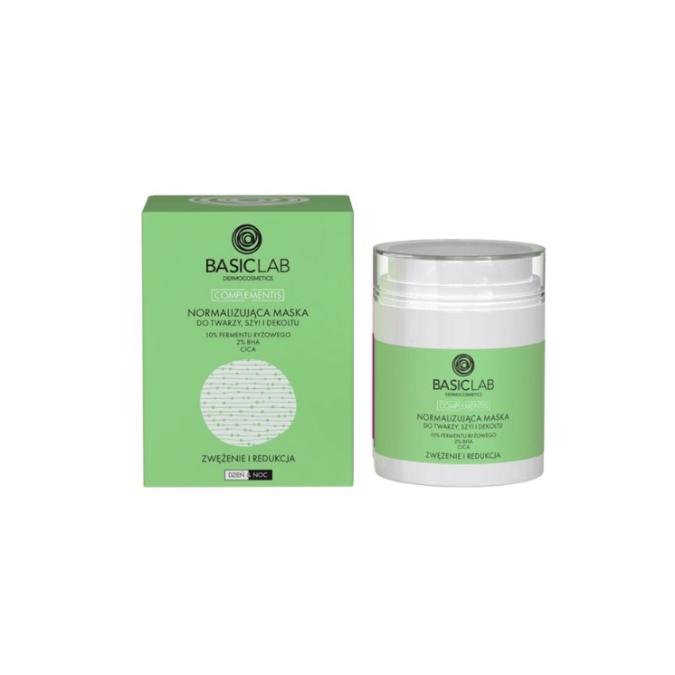 BasicLab Complementis Normalisierende Maske für Gesicht, Hals und Dekolleté 50 ml
