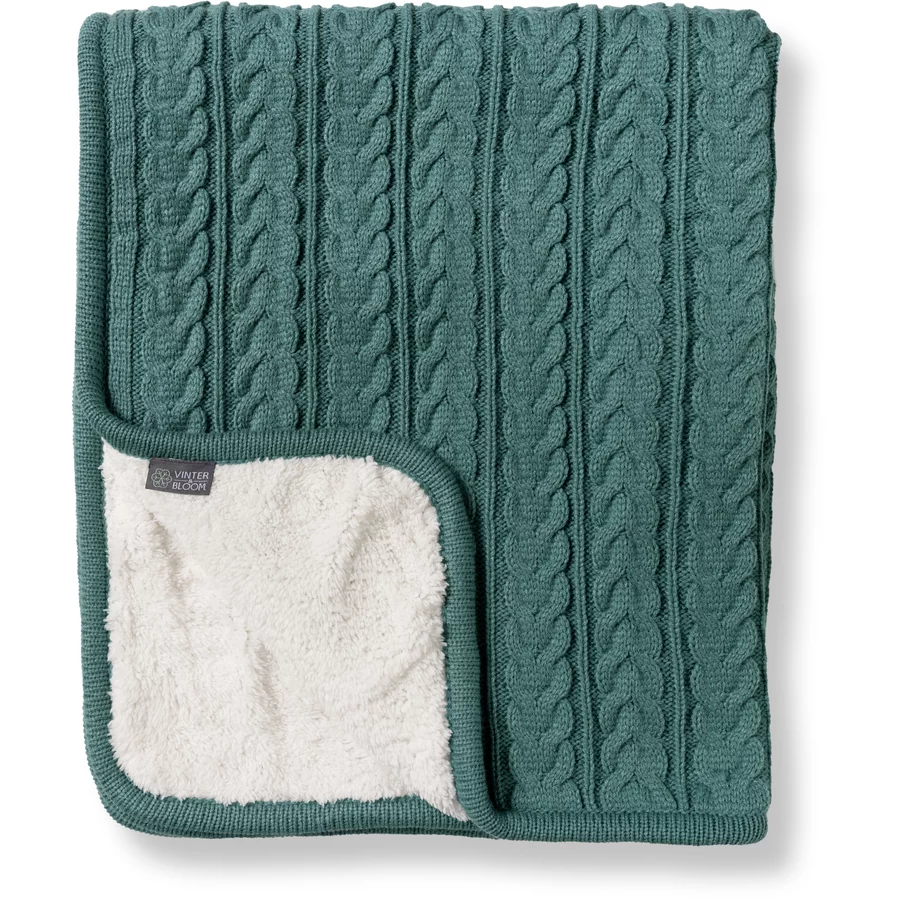 VINTER&BLOOM Kuscheldecke Cuddly Misty Green