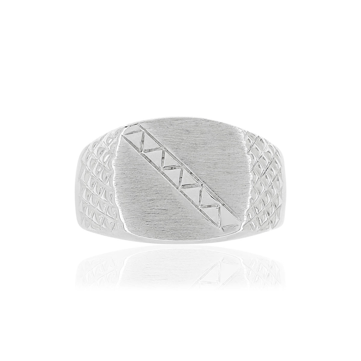 Chevalière argent 925 2 initiales