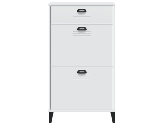 VIDAXL - Armoire à chaussures viken blanc bois de pin solide