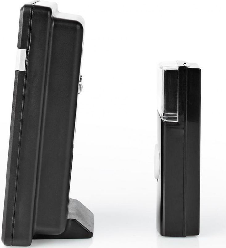 Nedis - Draadloze Deurbelset - Zwart - Batterijen - Instelbaar Volume