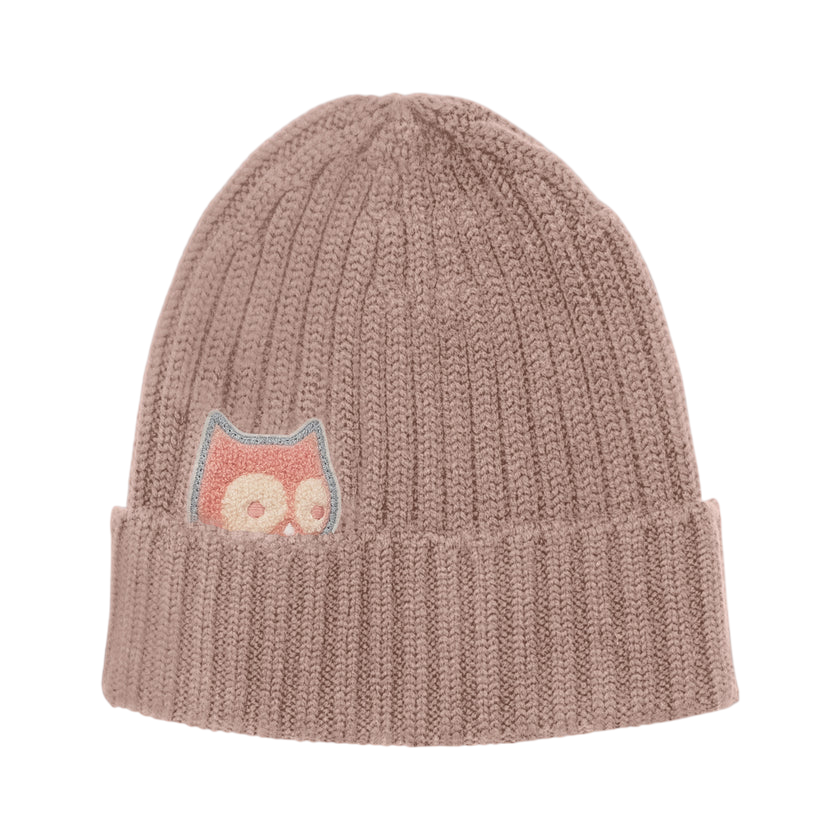 Beanie Mallet Merino Dark rose