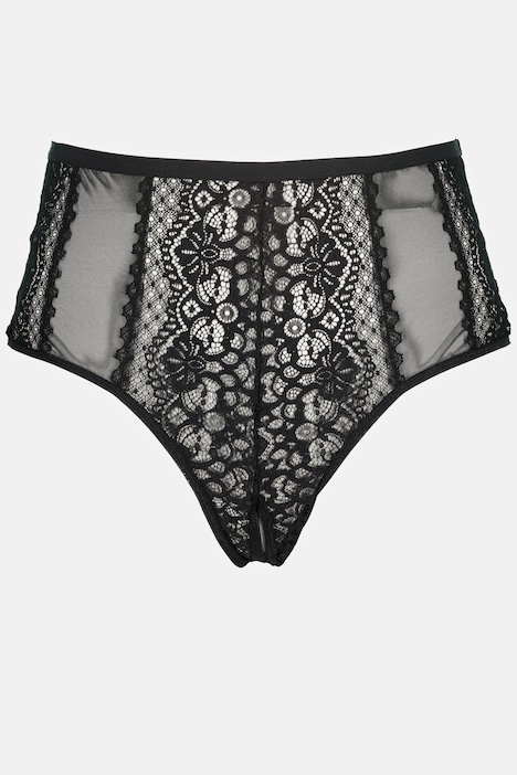 Stringpanty, Spitze, High Waist, Ouvert