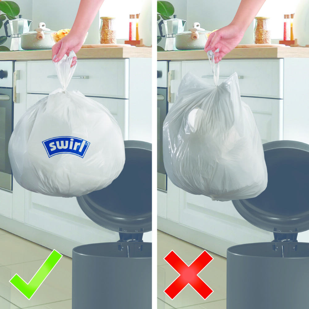Swirl Pedaalemmerzakken met Handvat 35 liter15 stuks