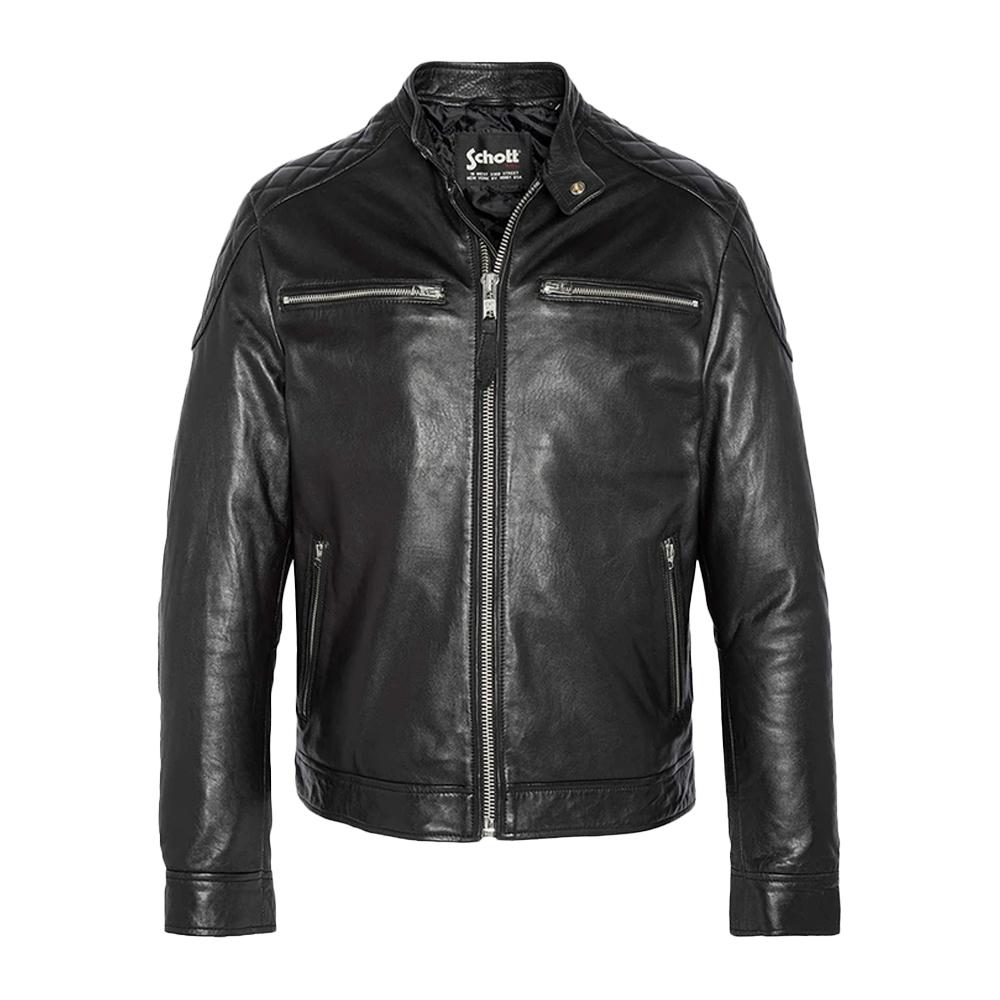 Schott Blouson en cuir Noir Homme Schott Blouson LCLEO