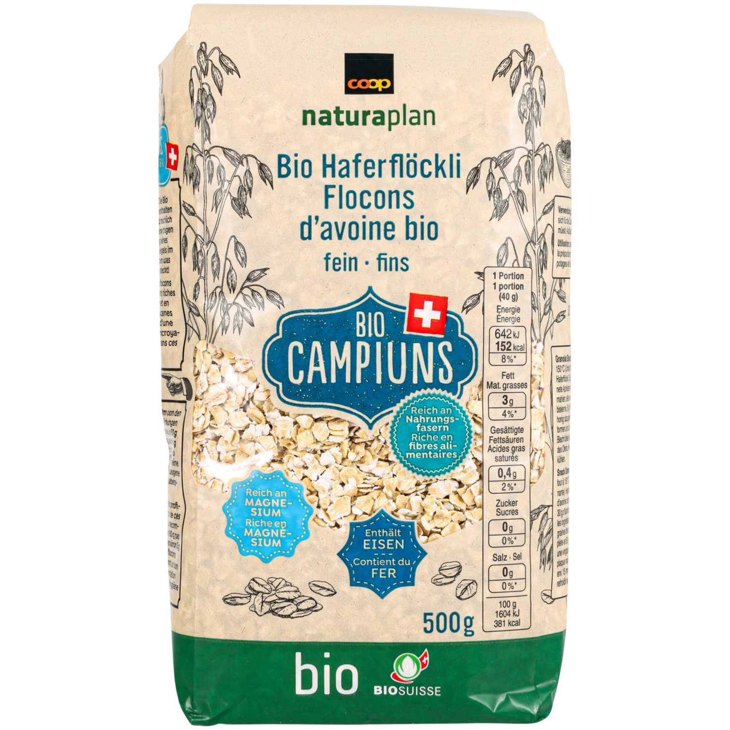 Naturaplan Bio Campiuns Schweizer Haferflöckli