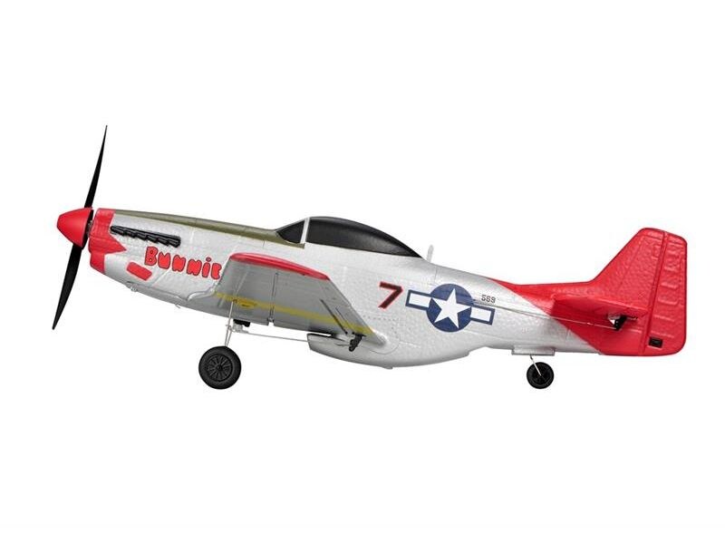 TOP-RC Warbird Mini P51D 450 mm, Rot, RTF Kleines 4-Kanal RC-Flugzeug mit Gyro