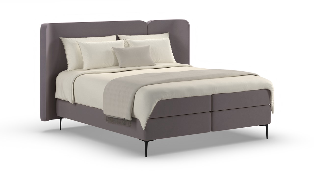 Boxspring Mesa - Warm wool dark grey