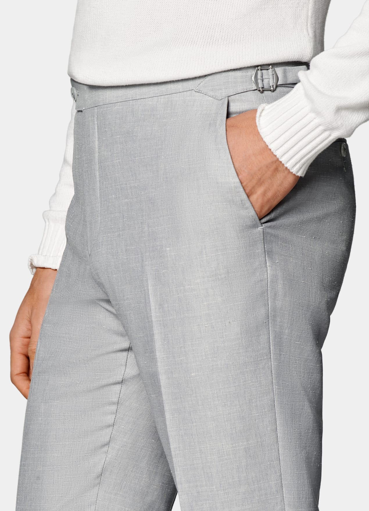 Costume Havana coupe Tailored gris clair