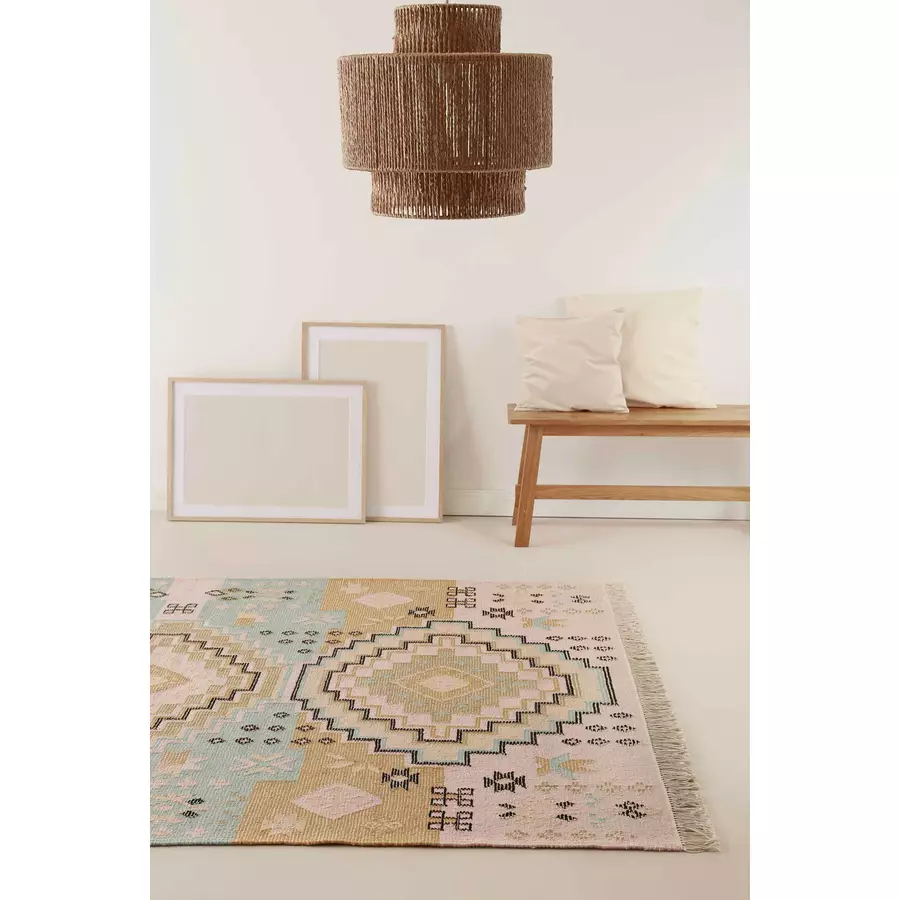 Green Looop Kelim Teppich Mayenne rosa