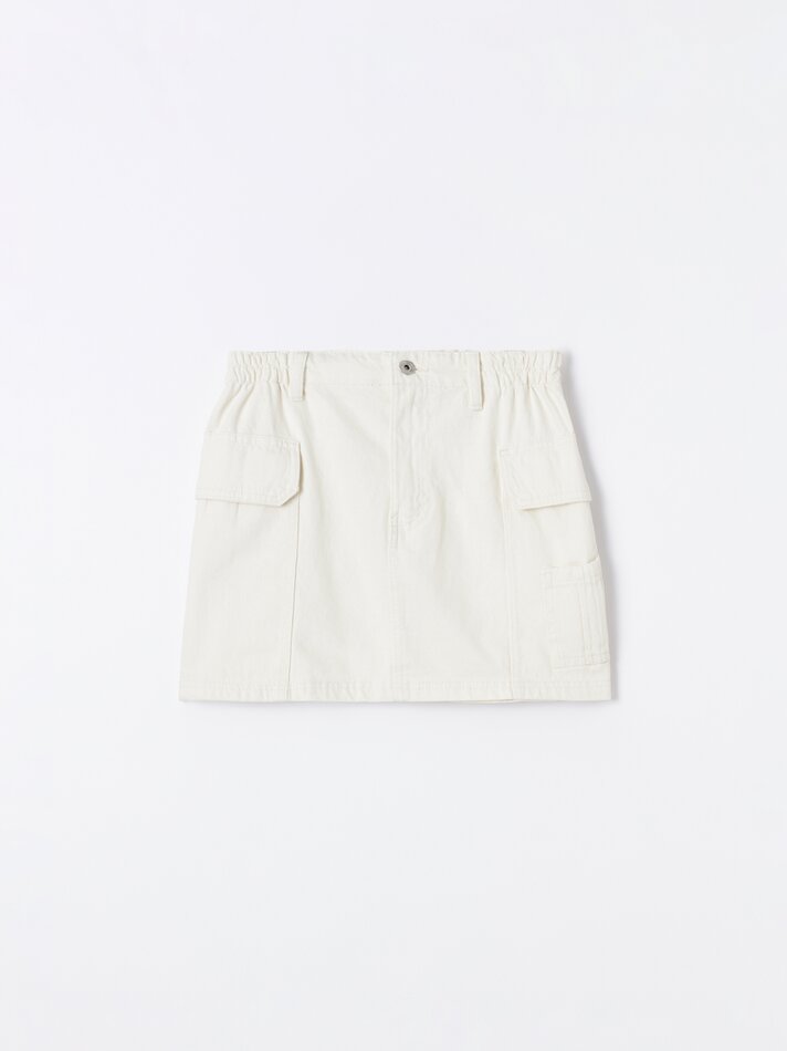 Saia cargo jeans - Bege
