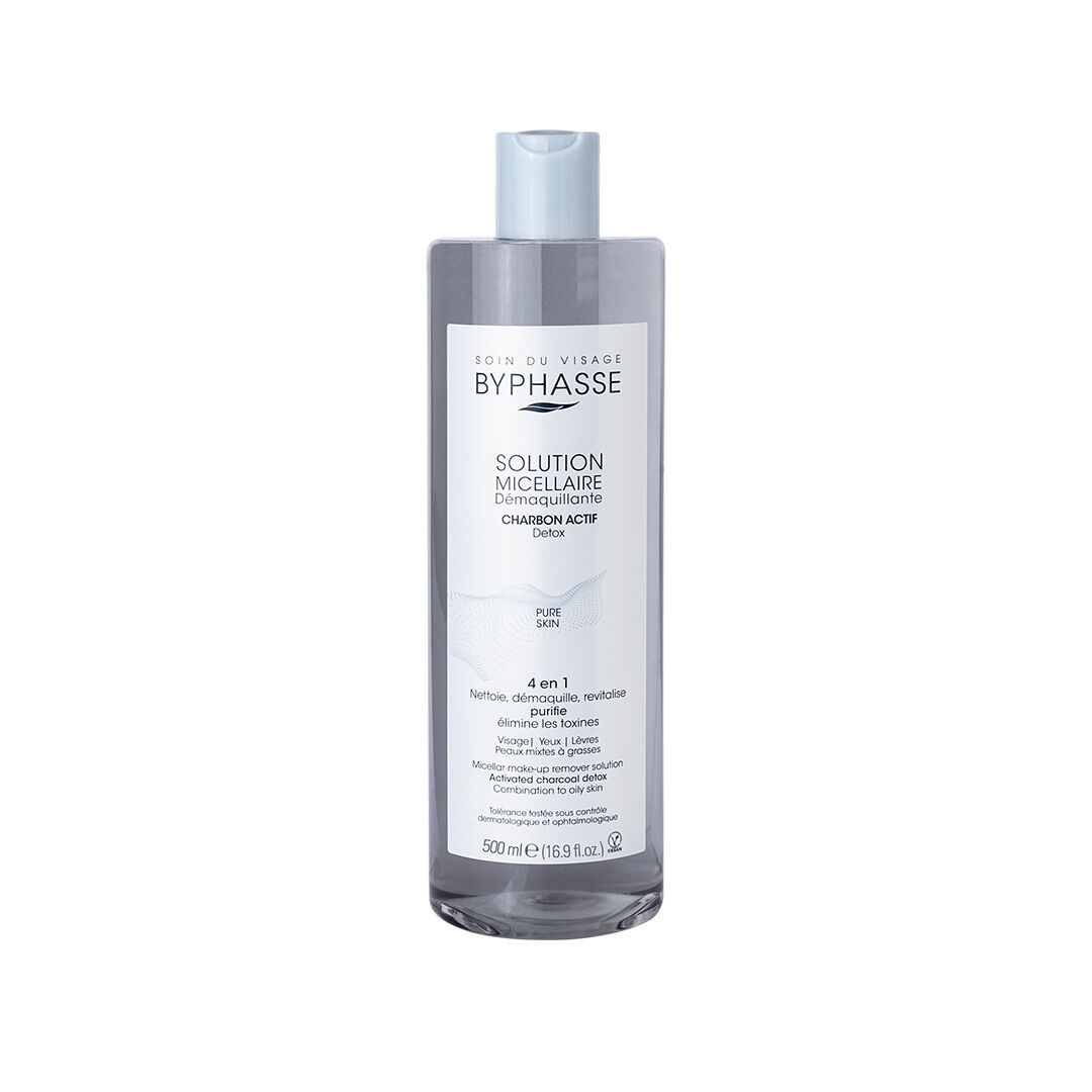 BYPHASSE  Solução Micelar Desmaquilhante com Carvão Ativo - 500ml