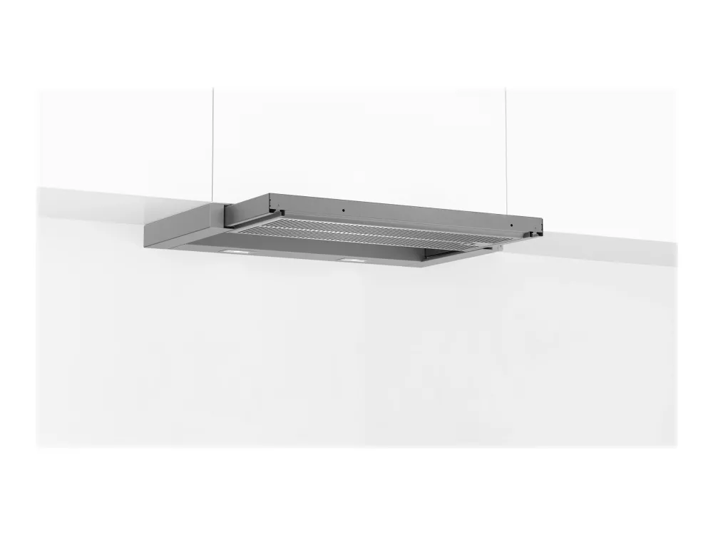 Bosch Serie | 4 DFR067A52 - Hætte - teleskopisk - Niche - bredde: 52.4 cm - dybde: 29 cm - udtrækning og recirkulation (-) - med intern motor - metalsølv