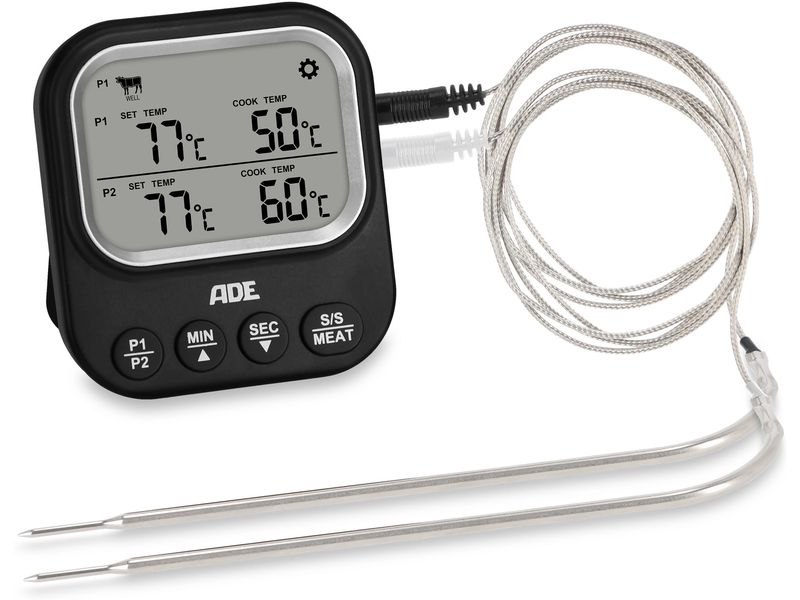 ADE Digitales Braten- und Ofenthermometer Schwarz BBQ-Thermometer