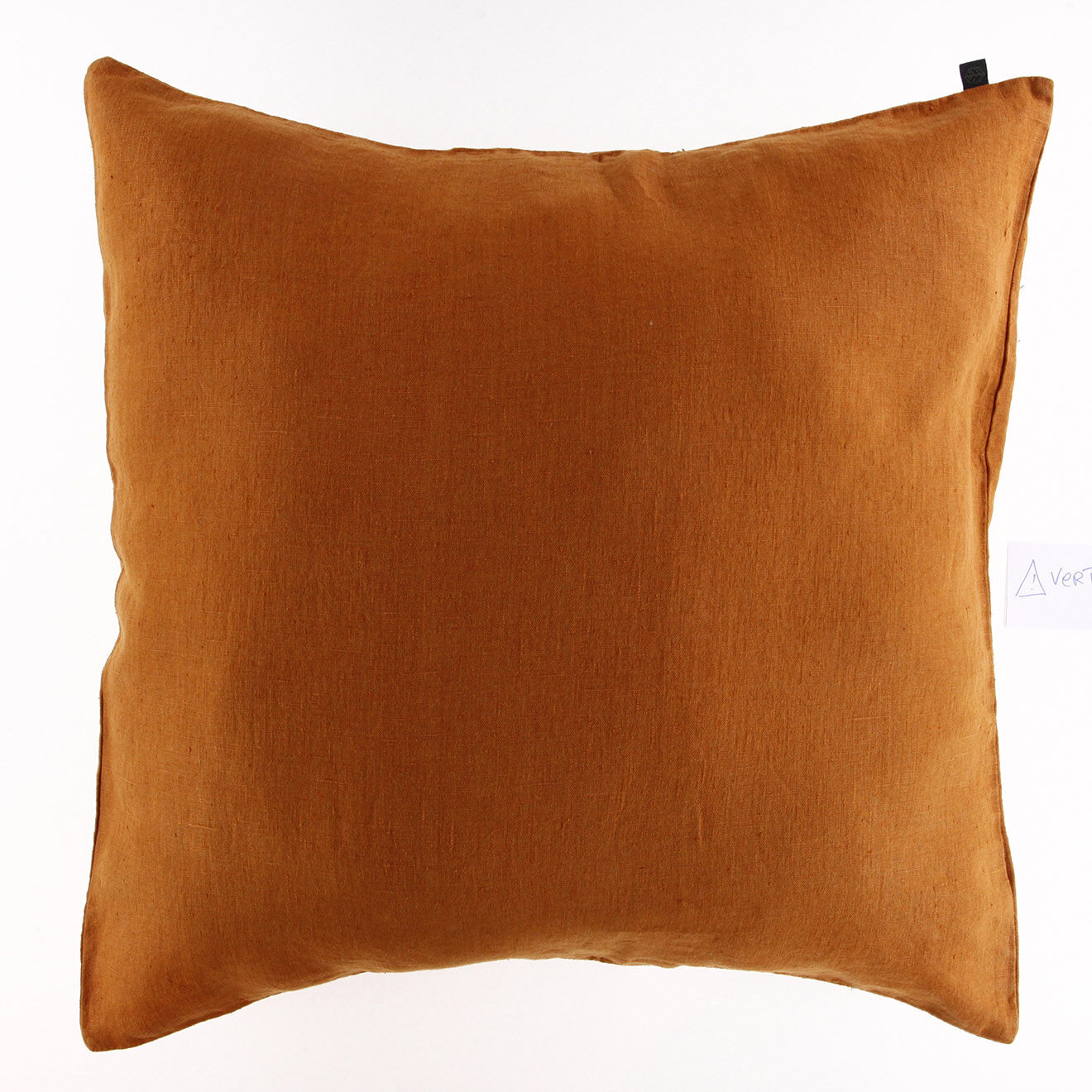 Haomy Housse de coussin 100% Lin Propriano Porticcio cuir - 80x80 cm
