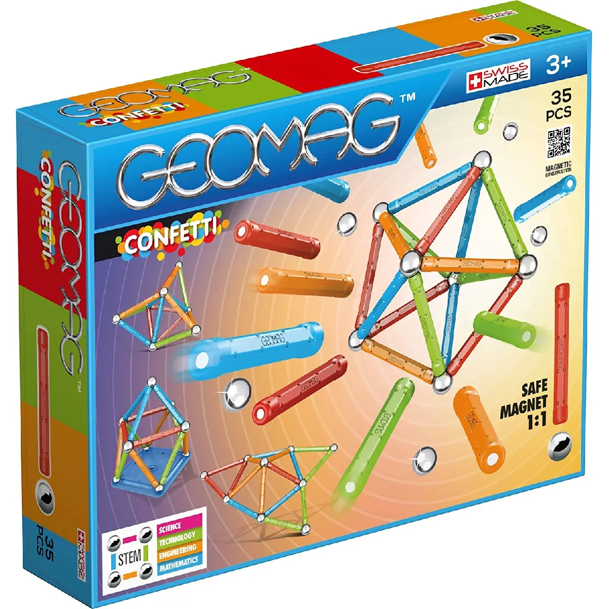 Fun Set de Construction Geomag Confetti - 35 PCS