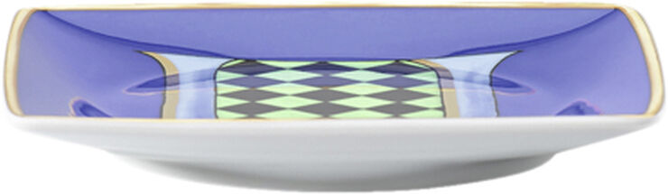 Versace Bowl 12cm sq. flat, Holiday Alphabet U, Versace Flerfarvet