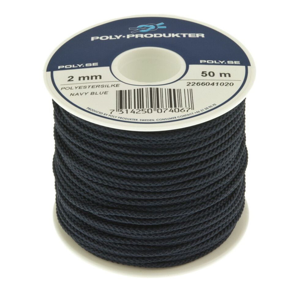POLYESTERSILKELINE POLY-PRODUKTER Ø2MMX50M MARINEBLÅ