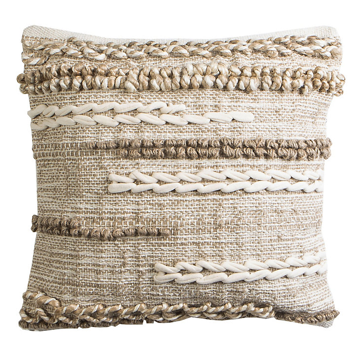 Coussin Essaouira Deco&Co naturel L.45 x l.45 x ep.2cm