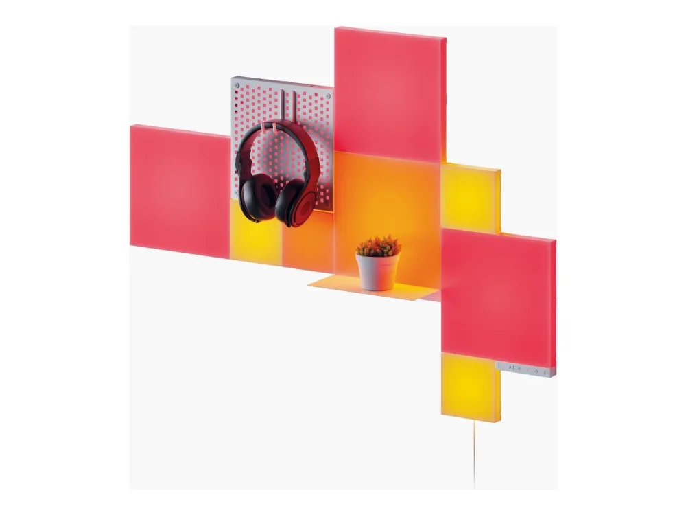 Nanoleaf Blocks Combo XL Smarter Kit - Lyspanelsæt - LED - total: 42 W - RGBW-lys - 1200-6500 K