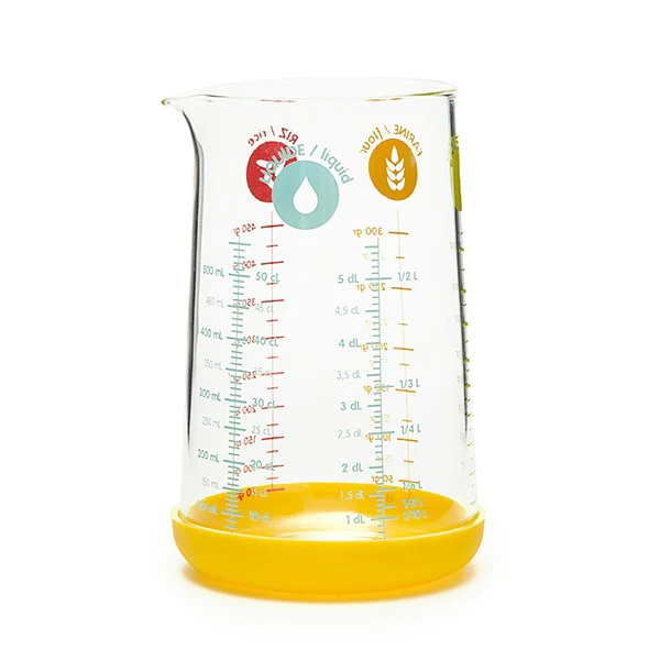 Verre mesureur avec base en silicone 500 ml Pebbly