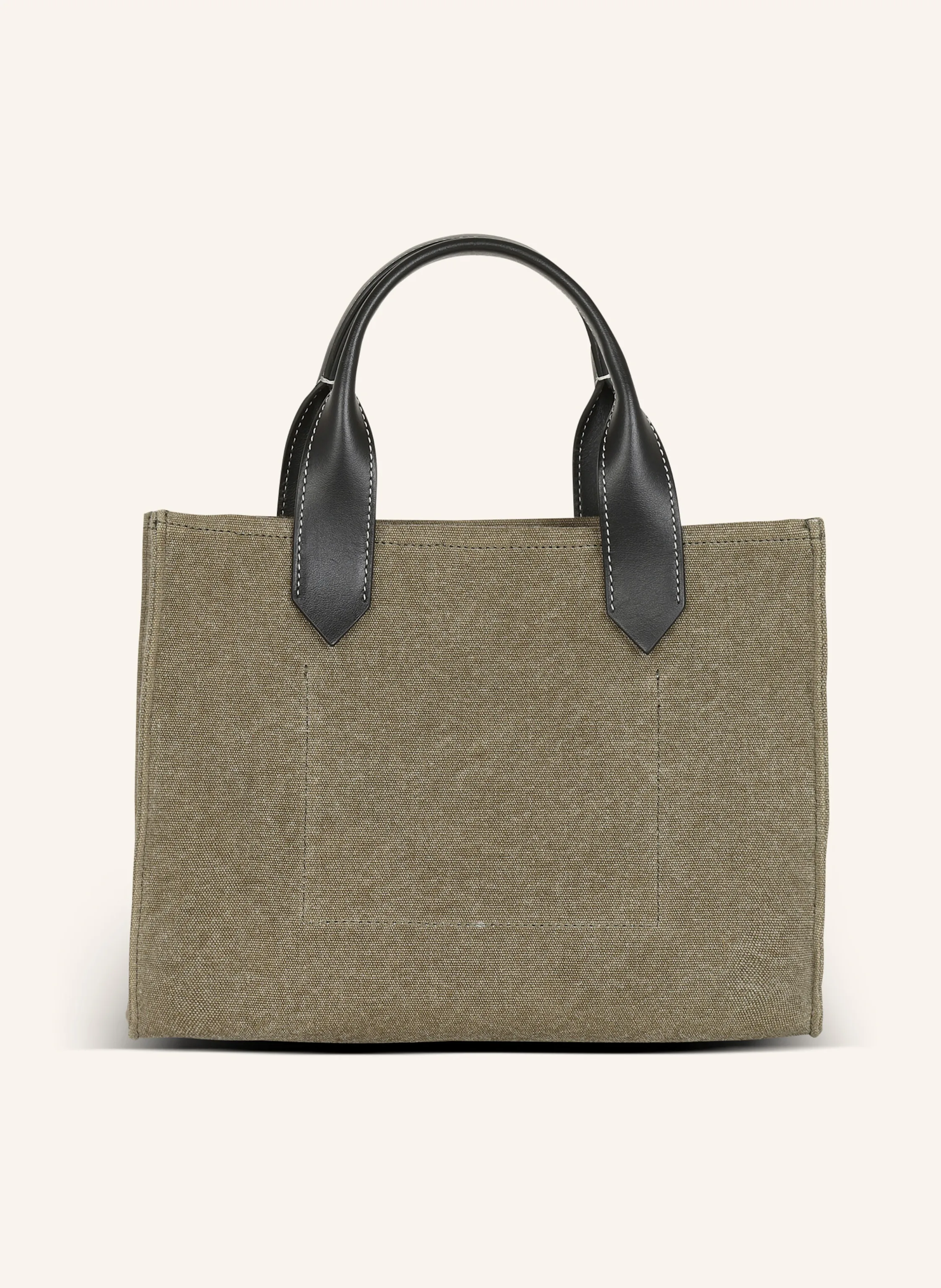 BALMAIN Kleiner Shopper B-Army aus Canvas mit Ledereinsätzen