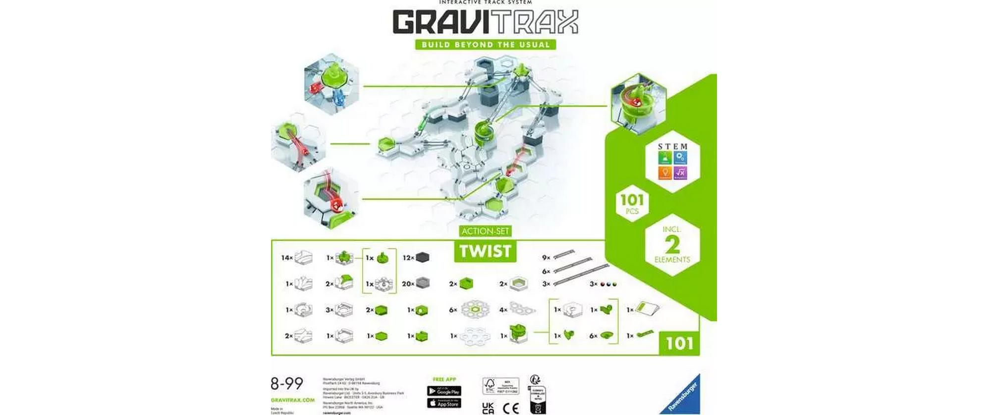 Kugelbahn GraviTrax Action-Set TwistFlexibel erweiterbares, interaktives Kugelbahnsystem