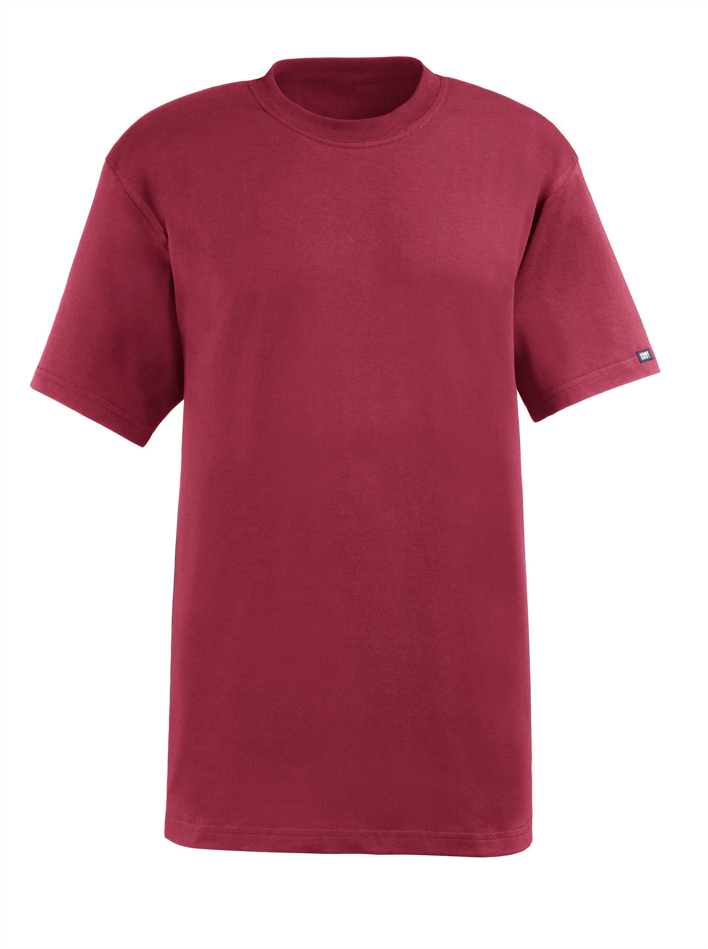 Kumpf Shirt in mittelgrau + weinrot
