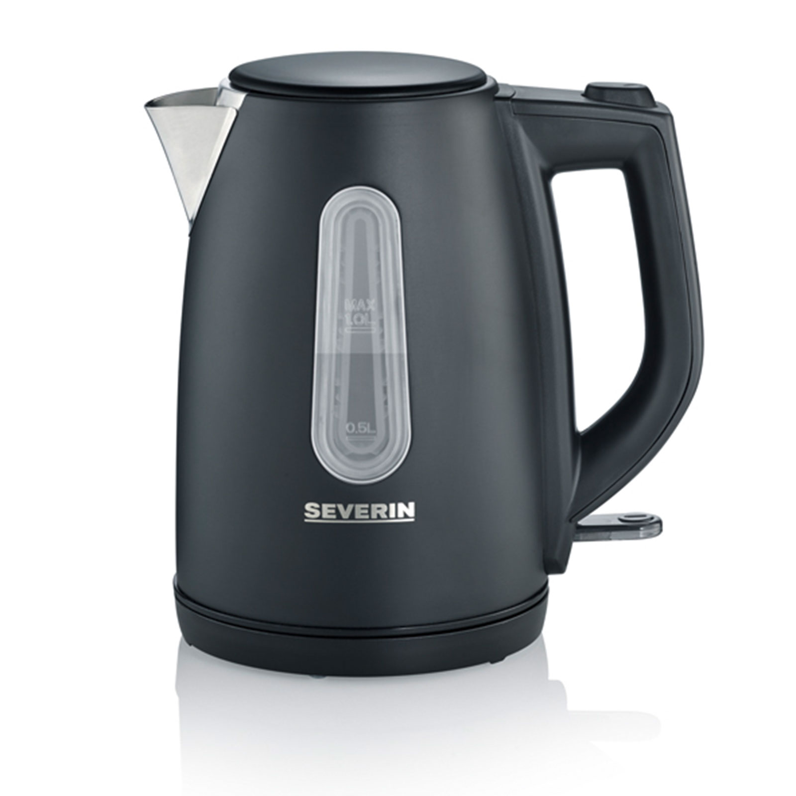 SEVERIN Wasserkocher KA 9553 - schwarz - Edelstahl - 2200 W - 1 Liter